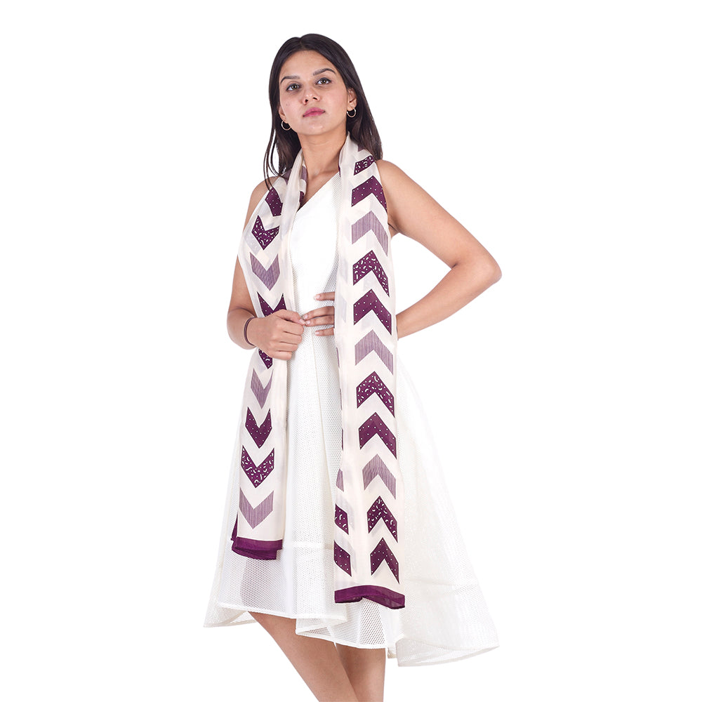 Purple Chevron | Scented Stole