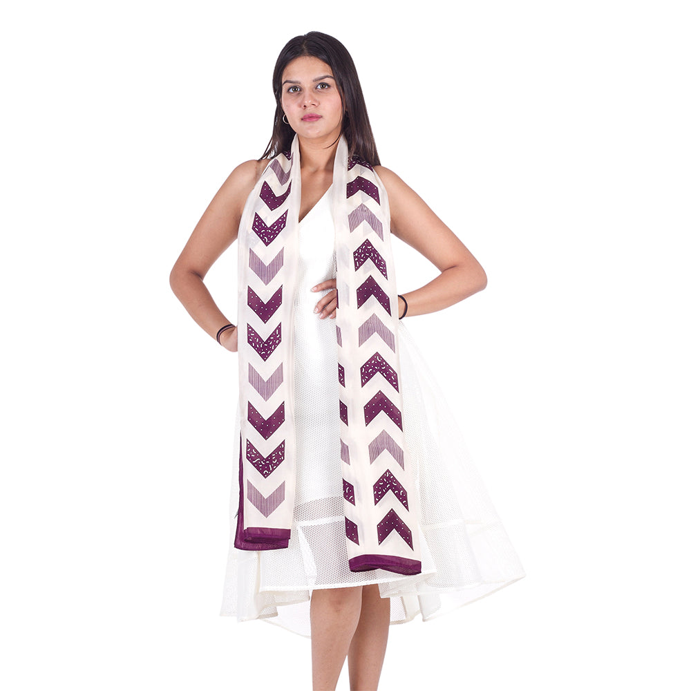Purple Chevron | Scented Stole