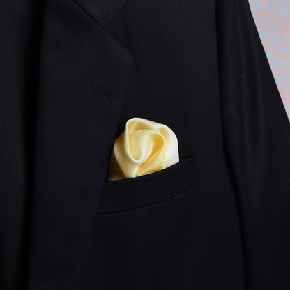 Luxury ombre yellow scented pocket square in jacket pocket